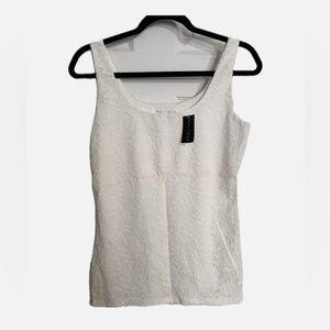 White House Black Market White Lace Tank